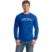 Adult Long Sleeve Tee - Sandy Island Arched Letters
