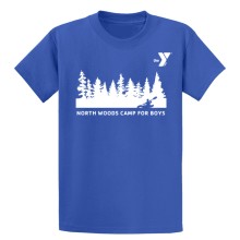 Adult Tee Shirt - Forest Kayak Design - North Woods for Boys