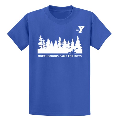Adult Tee Shirt - Forest Kayak Design - North Woods for Boys