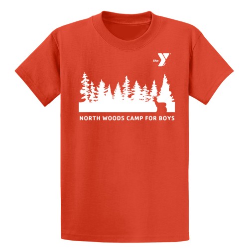 Adult Tee Shirt - Forest Deer Design - North Woods for Boys