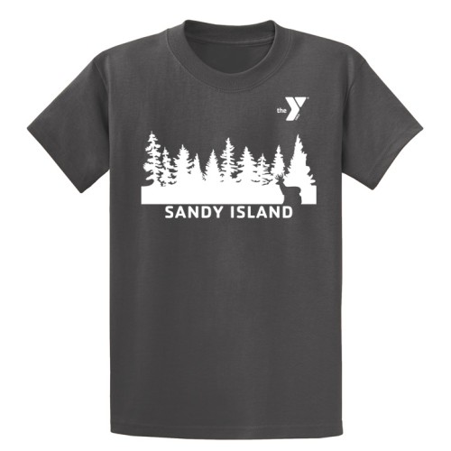 Adult Tee Shirt - Forest Deer Design - Sandy Island