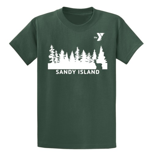 Adult Tee Shirt - Forest Deer Design - Sandy Island