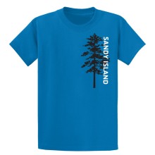 Youth Tee Shirt - Vertical Pine Design - Sandy Island