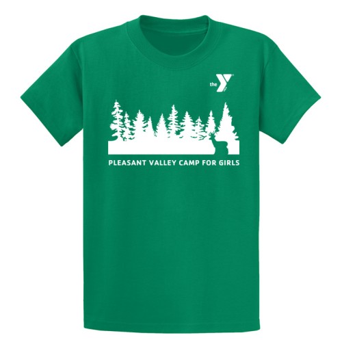 Youth Tee Shirt - Forest Deer Design - Pleasant Valley