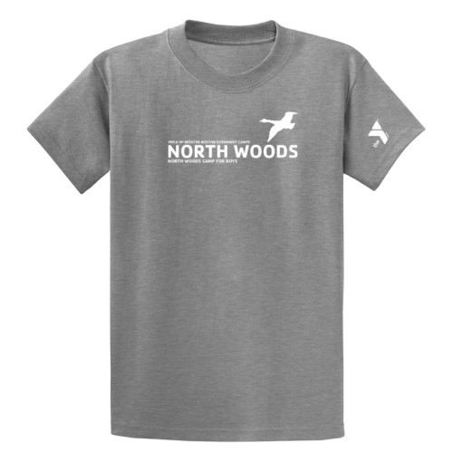 Adult Tee Shirt - Linear Loon Design - North Woods for Boys