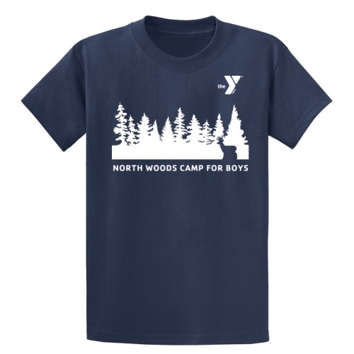 Youth Tee Shirt - Forest Deer Design - North Woods for Boys